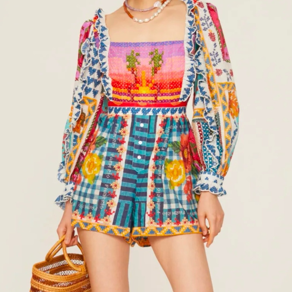 FARM RIO SUMMER VIBES ROMPER MEDIUM